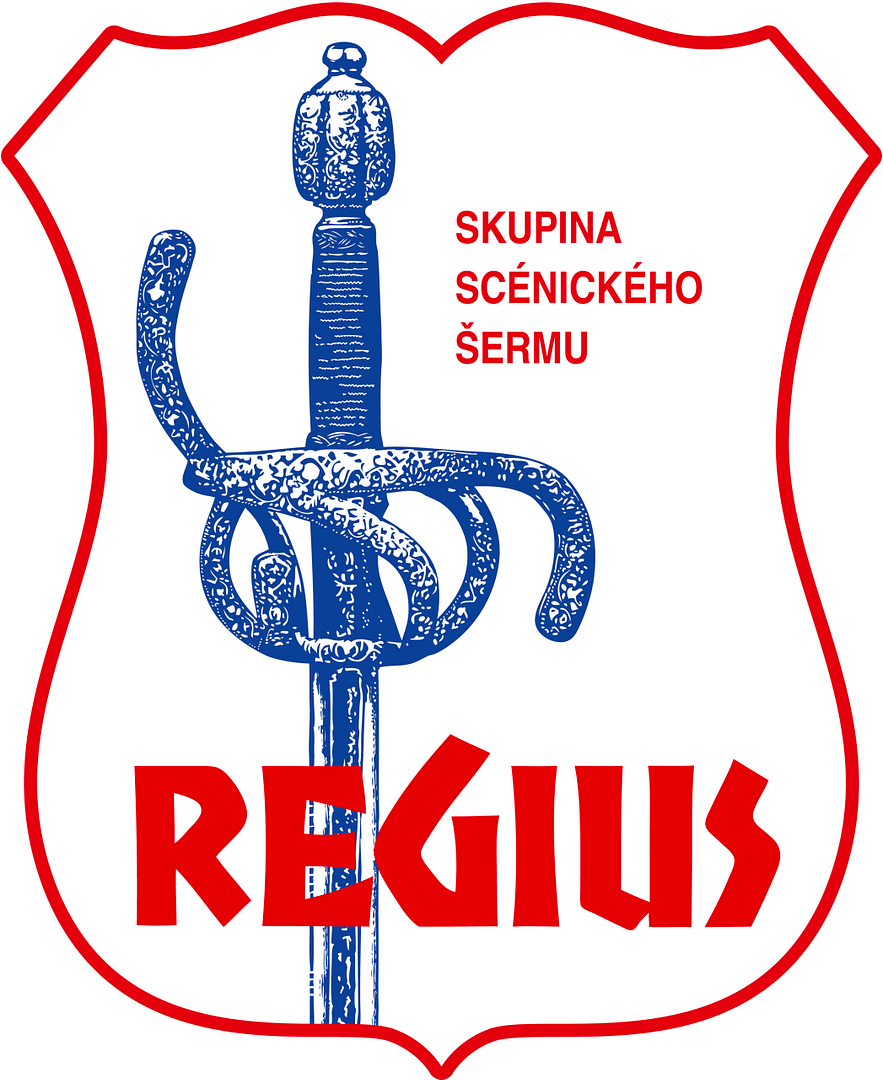 Logo skupiny scénického šermu Regius